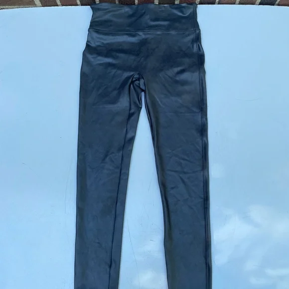 SPANX Gunmetal Shimmer Gray Leggings Size XL - Picture 6 of 6